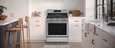 30" Frigidaire Gallery 5.1 Cu. Ft. Rear Control Gas Range with Total Convection - GCRG3060BF