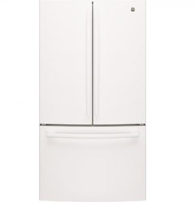 36" GE 26.7 Cu. Ft. Bottom Mount French Door Refrigerator - GNE27JGMWW