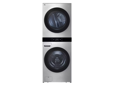 27" LG STUDIO Smart Front Load WashTower with 5.0 Cu. Ft. Washer and 7.4 Cu. Ft. Electric Dryer with Center Control - SWWE50N3