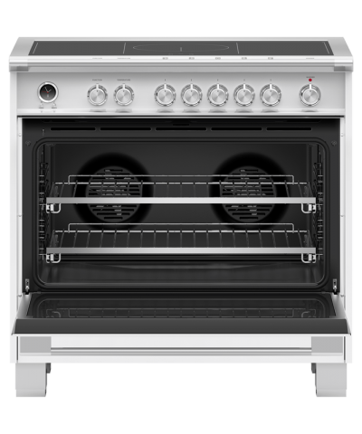 36" Fisher & Paykel Series 9 Classic Induction Range With SmartZone In White - OR36SCI6W1