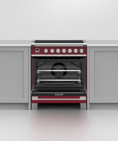 30" Fisher & Paykel Series 9 Classic Induction Range With 4 Zones In Red - OR30SCI6R1