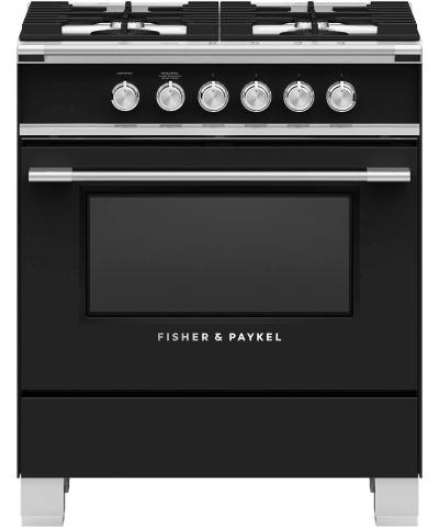 30" Fisher & paykel 3.5 cu ft Freestanding Gas Range  - OR30SCG4B1