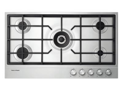 36"  Fisher & Paykel NG Gas on Steel Cooktop 5 Burner - CG365DNGX1 N