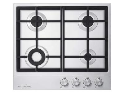 24" Fisher & Paykel  4 Burner Gas on Steel Cooktop - CG244DLPX1 N