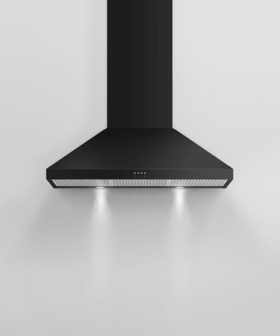 36" Fisher & Paykel Pyramid Chimney Wall Range Hood in Black - HC36PCB1