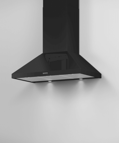 36" Fisher & Paykel Pyramid Chimney Wall Range Hood in Black - HC36PCB1