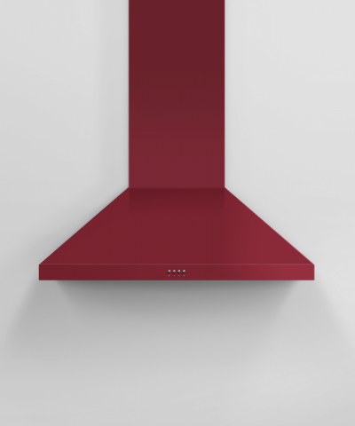 36" Fisher & Paykel Pyramid Chimney Wall Range Hood in Red - HC36PCR1