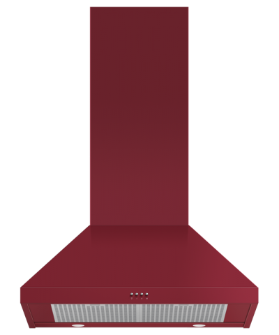 30" Fisher & Paykel Pyramid Chimney Wall Range Hood in Red - HC30PCR1