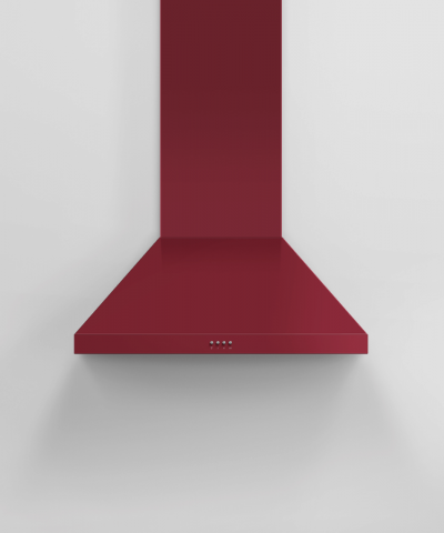 30" Fisher & Paykel Pyramid Chimney Wall Range Hood in Red - HC30PCR1