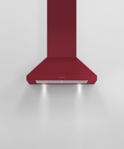 30" Fisher & Paykel Pyramid Chimney Wall Range Hood in Red - HC30PCR1