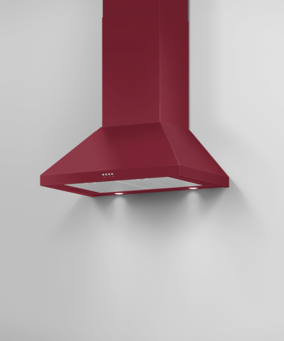 30" Fisher & Paykel Pyramid Chimney Wall Range Hood in Red - HC30PCR1