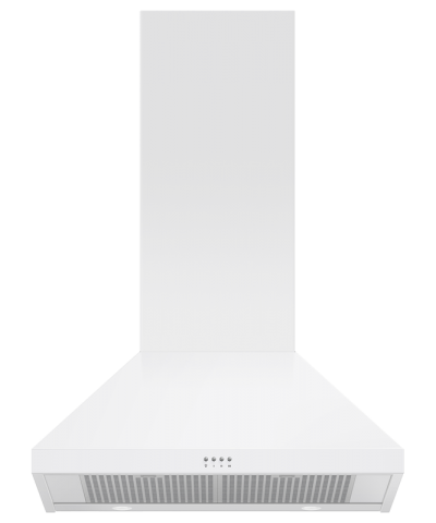 30" Fisher & Paykel Pyramid Chimney Wall Range Hood in White - HC30PCW1