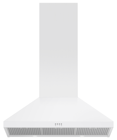 36" Fisher & Paykel Pyramid Chimney Wall Range Hood in White - HC36PCW1
