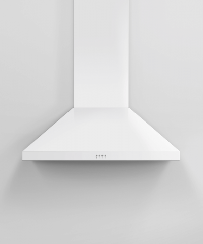 36" Fisher & Paykel Pyramid Chimney Wall Range Hood in White - HC36PCW1