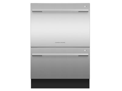 24" Fisher & Paykel Double DishDrawer, 14 Place Settings, Sanitize (Tall) - DD24DDFTX9 N