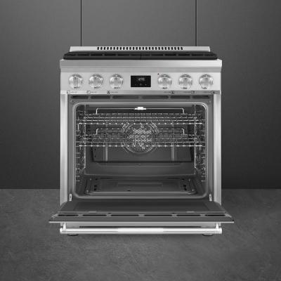 30" SMEG Freestanding Professional Gas Range in Stainless Steel - SPR30UGGX