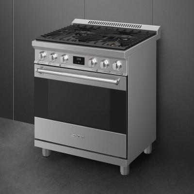 30" SMEG Freestanding Professional Gas Range in Stainless Steel - SPR30UGGX