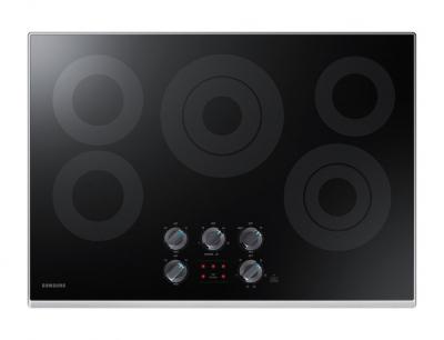 30" Samsung 5-Element Smart Electric Cooktop with Knob Controls - NZ30K6330RS/AA