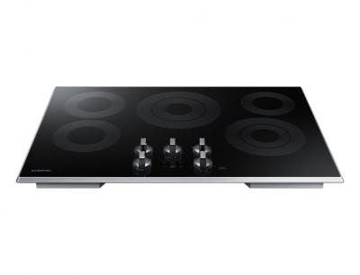 30" Samsung 5-Element Smart Electric Cooktop with Knob Controls - NZ30K6330RS/AA