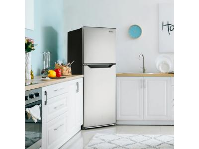 23" Danby 11.6 Cu. Ft. Apartment Size  Top Mount Fridge in Stainless Steel - DFF116B2SSDBR