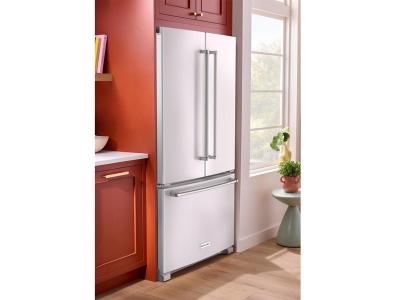 36" KitchenAid 20 Cu. Ft. French Door Bottom Mount Counter Depth Refrigerator - KRFC136RWH