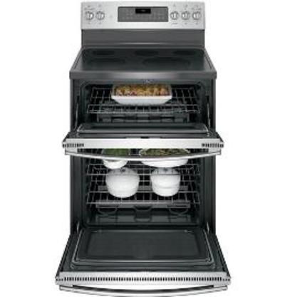 30" GE Free Standing Electric Double Oven Self Clean Range - JCB865SJSS