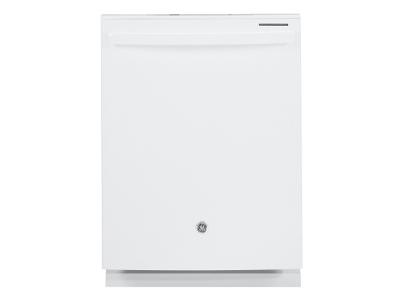 GE White - Built-In Tall Tub Dishwasher with Stainless Steel Tub - PDT660SGFWW