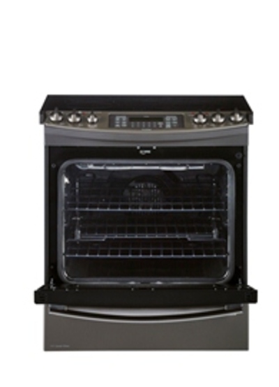 30" GE Profile Slide-In Electric Self Cleaning Convection Range with Baking Drawer - PCS940EJES