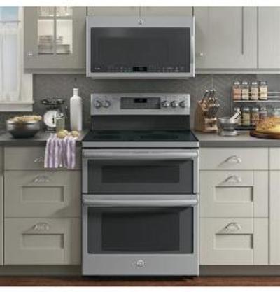 30" GE Profile Free Standing Electric Double Oven Self Cleaning True Convection Range - PCB980SJSS