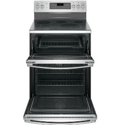 30" GE Profile Free Standing Electric Double Oven Self Cleaning True Convection Range - PCB980SJSS