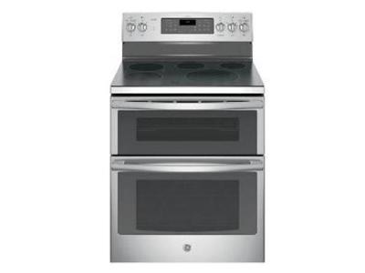 30" GE Profile Free Standing Electric Double Oven Self Cleaning True Convection Range - PCB980SJSS